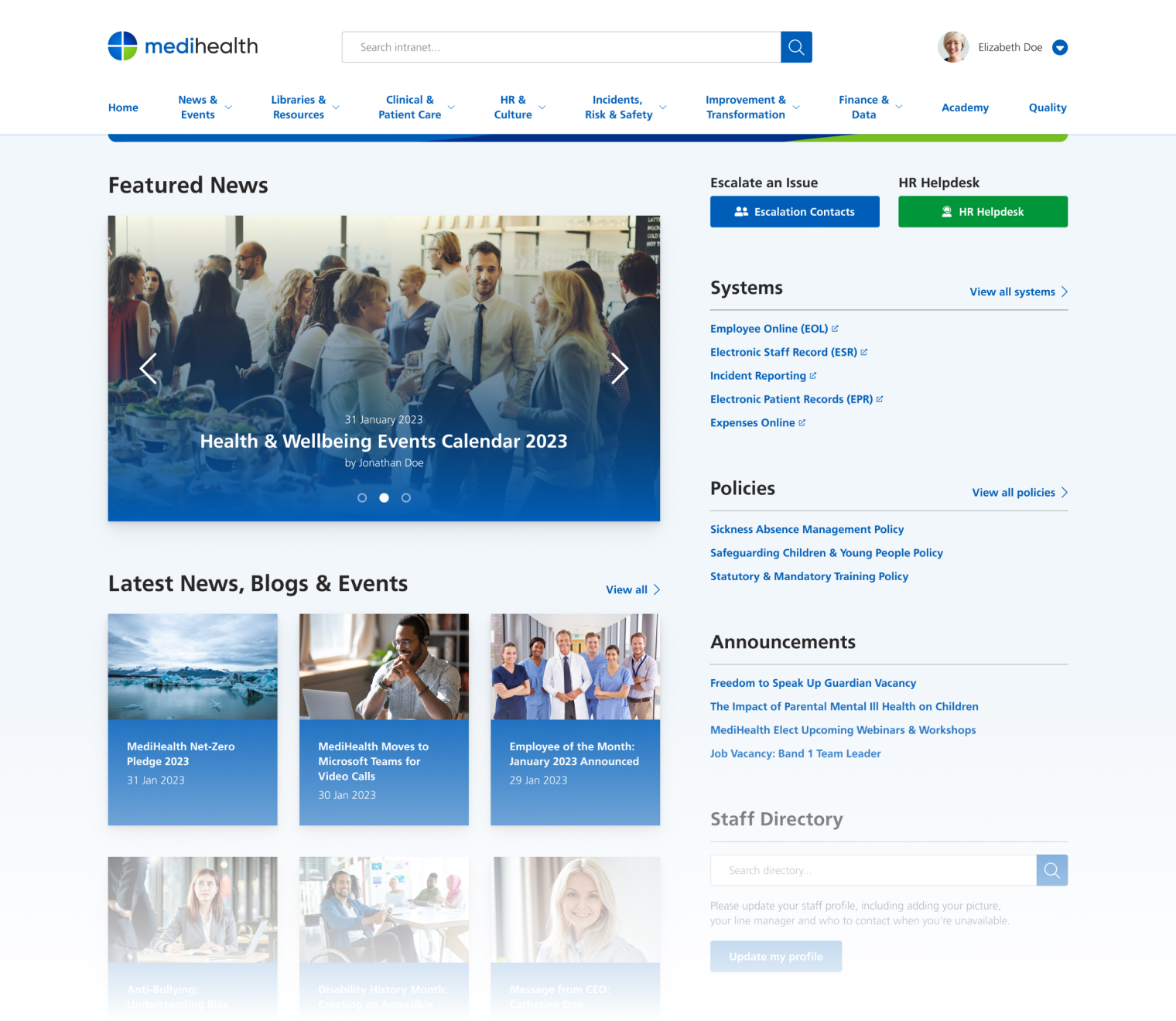 staff intranet